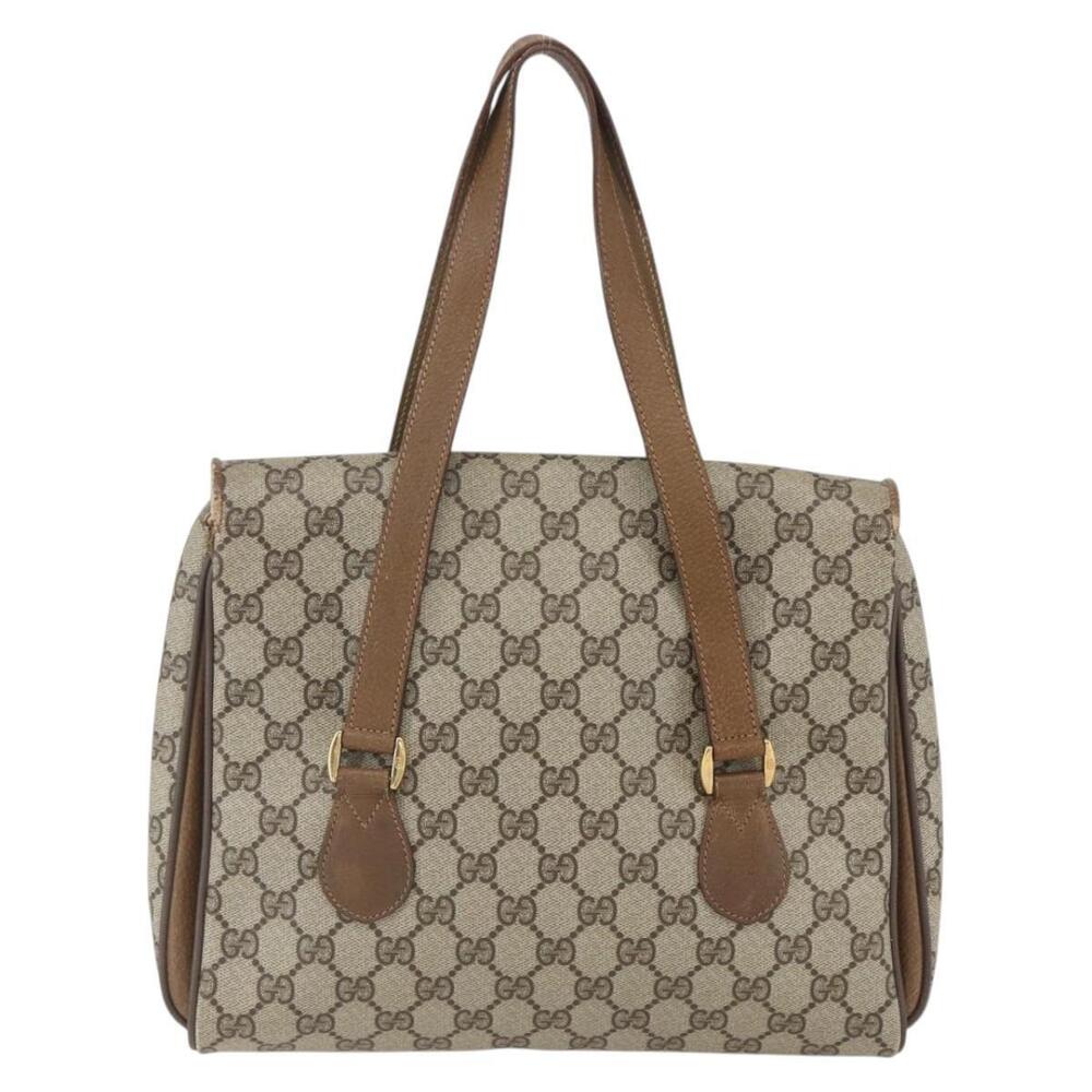 GUCCI GG Supreme Hand Bag PVC Beige Gold 116 02 080 Auth 158457 - Picture 2 of 16